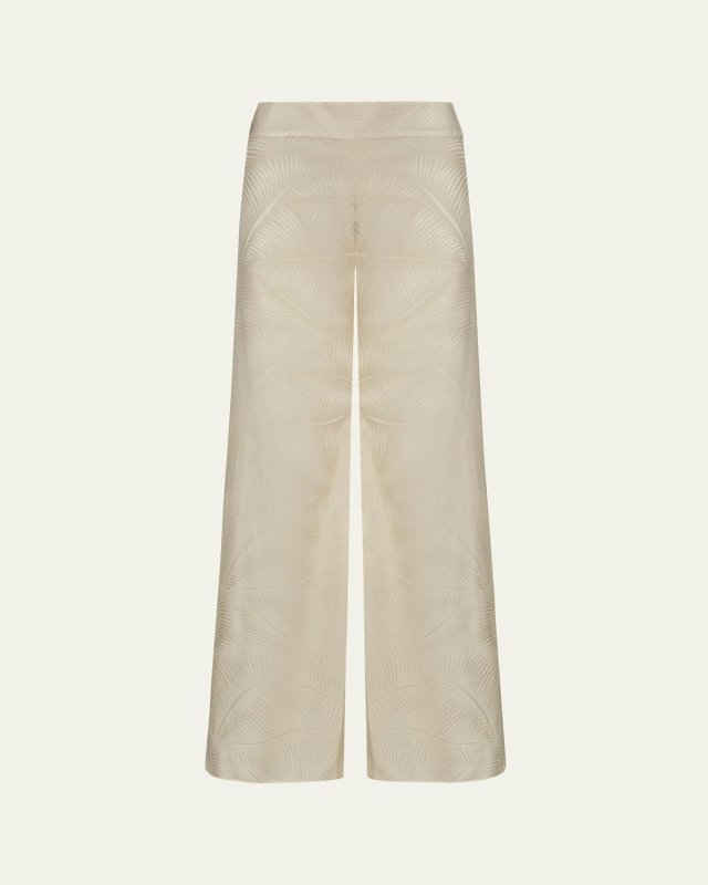 Laidback Energy Wide Leg Jacquard Pants
